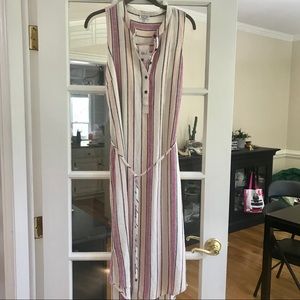 NWT Splendid linen picnic stripe dress